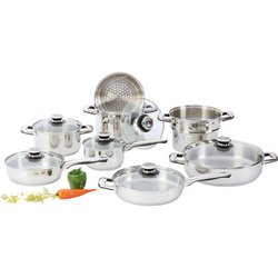 KTS14 - Chef's Secret® 14pc Heavy-Gauge Stainless Steel Cookware KTS14 - Chef's Secret® 14pc Heavy-Gauge Stainless Steel Cookware